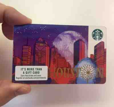 STARBUCKS NEW HOUSTON TEXAS CITY GIFT CARD MINT, RARE, VERY HARD TO FIND - Sold on eBay Feb, 1st 2019 for $4.98