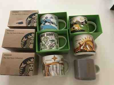 Starbucks You Are Here YAH Mug Lot 6 Mugs AZ~Phoenix~Lake Tahoe~Colorado - Sold on eBay Apr, 19th 2019 for $45.00