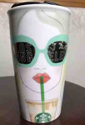 Starbucks Tumbler Travel Mug Sunglass Women Los Angeles LA Limited Rare - Sold on eBay Apr, 15th 2019 for $29.99