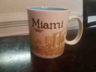 2012 Miami Starbucks Coffee Mug Global Icon Series South Beach Ocean Dr Florida - Sold on eBay Apr, 20th 2019 for $11.30