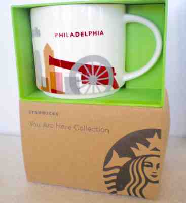 STARBUCKS PHILADELPHIA YAH ("YOU ARE HERE") COFFEE MUG. COLLECTORS SERIES NIB.  - Sold on eBay Apr, 20th 2019 for $21.00