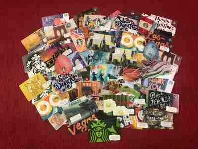 120+ STARBUCKS GIFT CARDS LOT CHINA PHOENIX CANADA CITY OLD LOGO OOP - Sold on eBay Apr, 22nd 2019 for $19.99