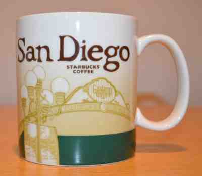 STARBUCKS 2009 "San Diego" Collector Series Coffee Mug - 16 fl. oz - Sold on eBay Apr, 21st 2019 for $15.00