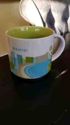 STARBUCKS MUG You Are Here Collection WAIKIKI 14oz. 2014 Coffee City Skyline Cup - Sold on eBay Apr, 18th 2019 for $5.00
