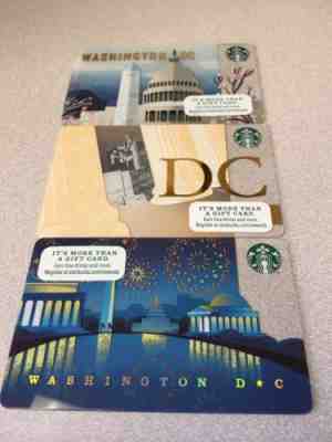 Starbucks Washington DC Gift Card LOT 3 -  New 0 Bal SET - Sold on eBay Apr, 19th 2019 for $6.70