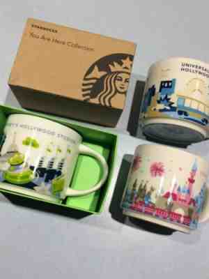NEW Disneyland Universal Starbucks You Are Here Mugs Lot Hollywood Studios - Sold on eBay Apr, 20th 2019 for $52.00