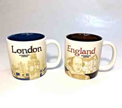 Starbucks London & England Global Icon Mini Demitasse Espresso Mugs 3 oz - Sold on eBay Apr, 17th 2019 for $29.99