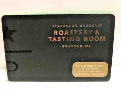 BLACK & GOLD Starbucks 2014 ROASTERY & TASTING ROOM, pin-back card, envelope new - Sold on eBay Apr, 5th 2019 for $1.99