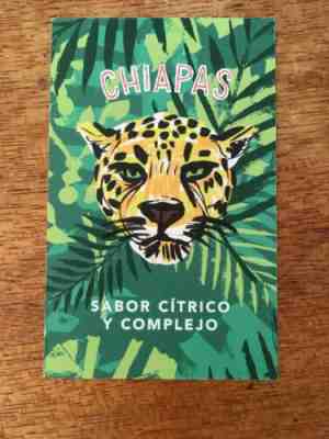 Rare Mexican Starbucks Reserve Taster Tasting Card Mexico Chiapas