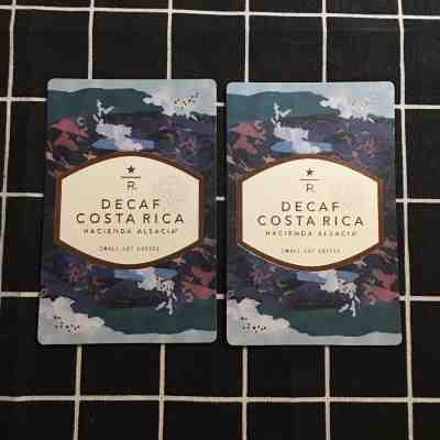 Lot of 2 US Starbucks Reserve Tasting Card Decaf Costa Rica Hacienda Alsacia - Sold on eBay Mar, 29th 2019 for $15.00