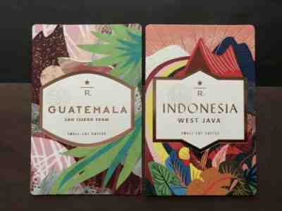 Starbucks Reserve Indonesia West Java Guatemala San Isidro Farm Taster Cards - Sold on eBay Mar, 18th 2019 for $4.50