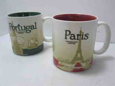 Starbucks Paris & Portugal 16oz Collector's Mugs - Sold on eBay Apr, 4th 2019 for $49.99