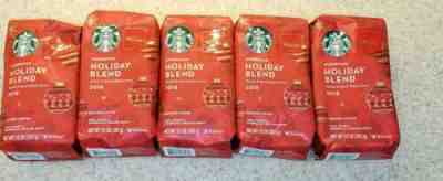 (5) Starbucks Holiday Blend Sweet Maple Ground Coffee 10 oz Each - Sold on eBay Apr, 21st 2019 for $36.99