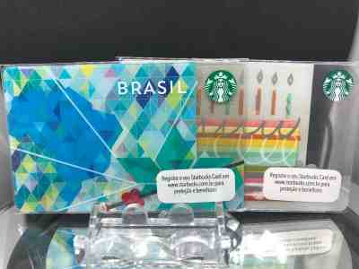 Starbucks Card Brazil (A) Set of 2 - Sold on eBay Apr, 19th 2019 for $2.80