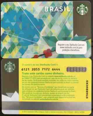 Starbucks Brazil Map Gift Card - Sold on eBay Apr, 18th 2019 for $3.50