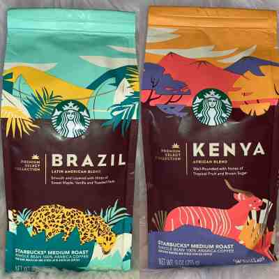 Starbucks Premium Select Collection Brazil Kenya Whole Bean Coffee 2 Pack 9oz  - Sold on eBay Apr, 11th 2019 for $21.77