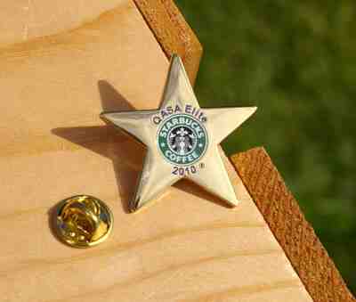 Starbucks Coffee Company QASA Elite 2010 Metal Enamel Employee Pin Pinback Award - Sold on eBay Apr, 21st 2019 for $20.00