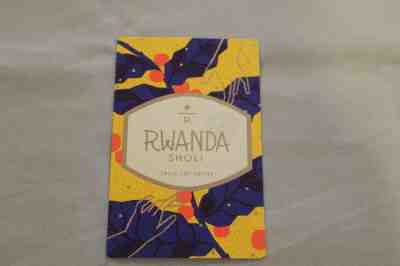 2017 Starbucks Coffee Taster Card  RWANDA  SHOLI  - Small Lot Coffee - New - Sold on eBay Apr, 1st 2019 for $2.25