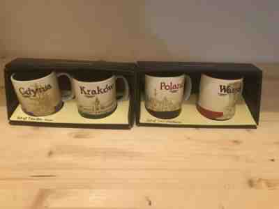 Starbucks Demitasse Global Icon Mugs  Poland, Warsaw, Gdynia And Krakow! NEW! - Sold on eBay Apr, 22nd 2019 for $43.00