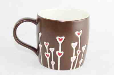 Starbucks Chocolate Brown Mug Growing Heart Balloons 2009 Hand Painted 14 oz - Sold on eBay Apr, 13th 2019 for $29.99