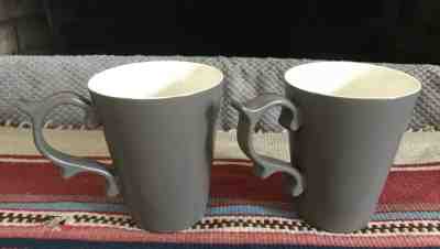 2 STARBUCKS TAZO TEA COFFEE CUPS - 2012 - ROCOCO SCROLL HANDLE - GRAY - EUC - Sold on eBay Apr, 21st 2019 for $32.00