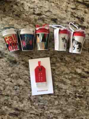 Lot Of 6 Starbucks Holiday Christmas 2017 Ceramic Ornament Collectible - Alaska - Sold on eBay Apr, 9th 2019 for $54.99
