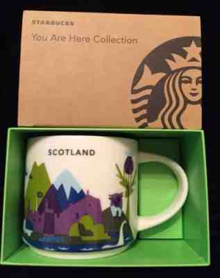 Starbucks Scotland YAH Mug Highlands Golf Bagpipe Whisky You Are Here UK Nessie - Sold on eBay Apr, 22nd 2019 for $59.99