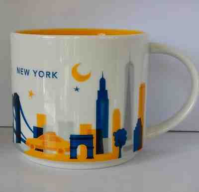 STARBUCKS MUG you are here collection NEW YORK skyline city scape 2015 coffee  - Sold on eBay Apr, 21st 2019 for $13.50