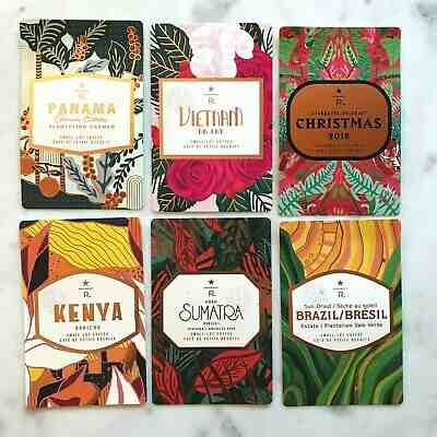 Starbucks taster card Canada Christmas 2018 / Vietnam / Panama / Sumatra / Kenya - Sold on eBay Apr, 9th 2019 for $4.99