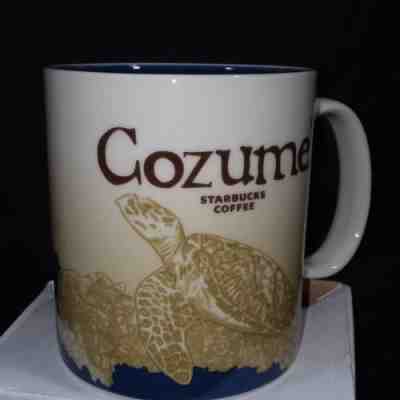 Starbucks Coffee Global Icon Cozumel Mexico Mug Turtle Blue Inside Original Box - Sold on eBay Apr, 21st 2019 for $31.49