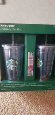 Starbucks Tumblers To Go 20 oz. Acrylic Double-Wall Cold Cup 2 Pack w/ Straws - Sold on eBay Apr, 22nd 2019 for $24.99
