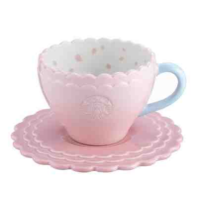 Starbucks Taiwan 2019 sakura cherry blossom mug & dish set 6oz - Sold on eBay Mar, 2nd 2019 for $29.00