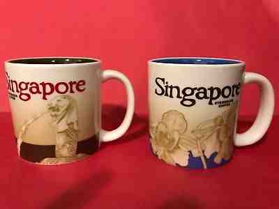 Singapore Orchid Merlion Starbucks Coffee Two 3 Oz Mini Icon Demitasse Cups - Sold on eBay Apr, 12th 2019 for $16.00