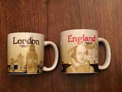 Starbucks London & England Global Icon Mini Demitasse Espresso Mugs 3 oz ~ 2011 - Sold on eBay Mar, 31st 2019 for $12.95