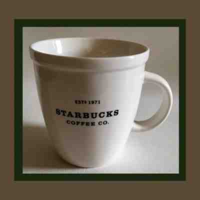 Starbucks Coffee Barista Coffee/Tea Mug - Est 1971 - 18 Oz White 2001 - Sold on eBay Apr, 22nd 2019 for $9.99
