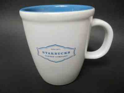 STARBUCKS Coffee Cup MUG 2006 Est 1971 WHITE w/BLUE INSIDE 13 oz - Sold on eBay Apr, 21st 2019 for $11.69