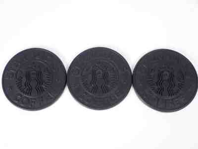 Lot Of 3 Vtg Starbucks Coffee Coaster 1988 Umbra Canada Siren Black Rubber RARE - Sold on eBay Apr, 15th 2019 for $20.00