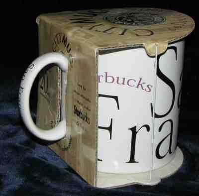 SAN FRANCISCO Starbucks Mug - City Mug Series - 1994 - NWT (cable car version) - Sold on eBay Apr, 18th 2019 for $22.50