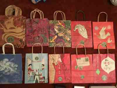 47 (!) Starbucks Shopping Bags / 1996-2007 - Sold on eBay Mar, 23rd 2019 for $19.99