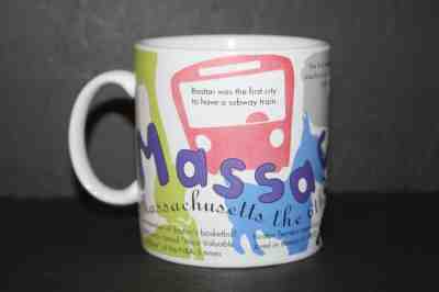 STARBUCKS MASSACHUSETTS 1997 STATES OF BEAN COFFEE CUP MUG OVERSIZED 20 OZ  TEA - Sold on eBay Apr, 18th 2019 for $15.00