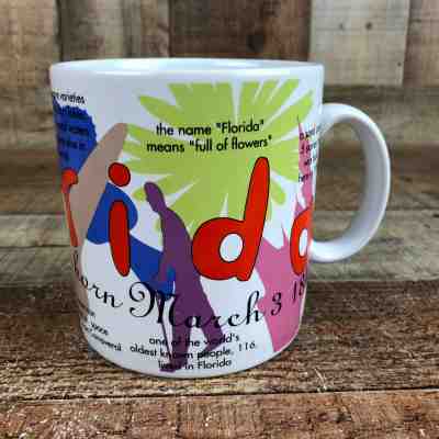 VTG Oversized State of Bean STARBUCKS Coffee MUG FLORIDA 1997  - Sold on eBay Mar, 28th 2019 for $19.99