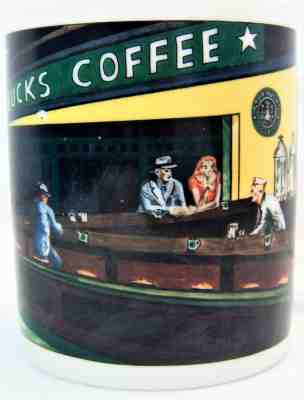 Starbucks Chaleur Nighthawks Diner Scene Coffee Mug 12 oz. D. Burrows 1999 - Sold on eBay Jan, 24th 2019 for $17.77