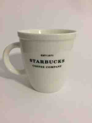 Starbucks Estd 1971 Large Mug White Black Letters 2001 Barista Abbey Coffee Cup - Sold on eBay Apr, 19th 2019 for $8.99