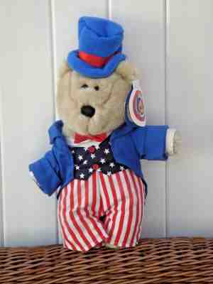 STARBUCKS BEARISTA 2002 PATRIOTIC AMERICAN STARS & STRIPES FLAG PLUSH TEDDY BEAR - Sold on eBay Apr, 21st 2019 for $9.99