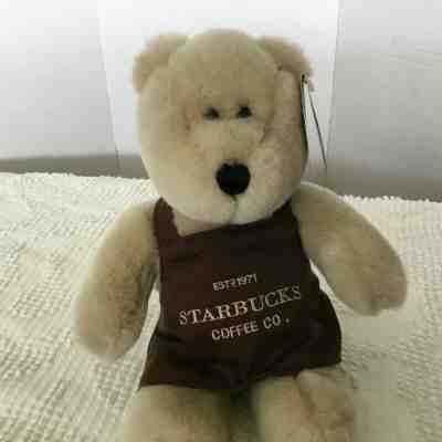 Starbucks Coffee Stuffed Animal Bear 2003 Barista Apron Plush 11" - Sold on eBay Apr, 22nd 2019 for $7.00