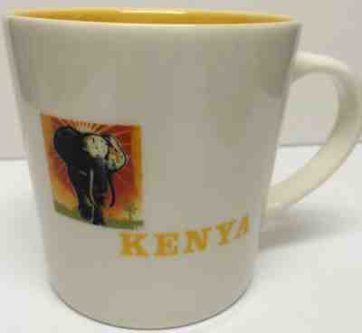STARBUCKS 2005 KENYA Africa Arabia Elephant Coffee Mug Cup Original Series 16oz - Sold on eBay Apr, 19th 2019 for $22.99