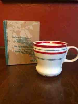 2007 STARBUCKS Red Blue Stripes Coffee Mug Double Wall Insulated 12oz NEW - Sold on eBay Apr, 22nd 2019 for $8.99
