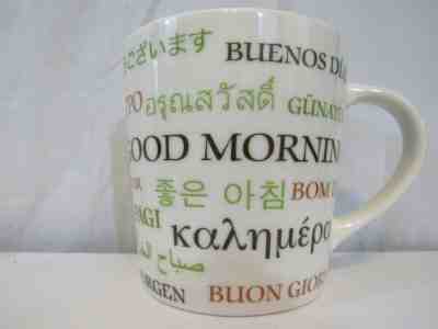 Starbucks Coffee Mug Cup Good Morning 2007 Different Languages 16 fl oz - Sold on eBay Apr, 21st 2019 for $20.00