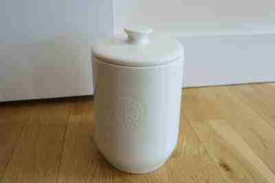Rare 2009 Starbucks Coffee Company Canister White Bone China Ceramic Cookie Jar - Sold on eBay Apr, 22nd 2019 for $27.99