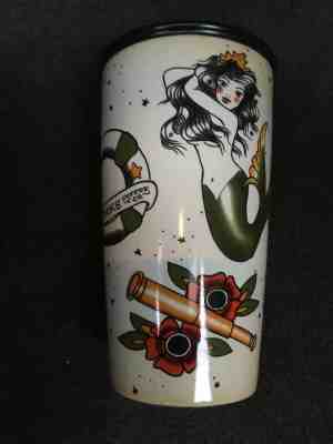 Starbucks Mermaid Siren Tattoo Ceramic Travel Mug Tumbler RARE HTF 2015 GUC - Sold on eBay Apr, 21st 2019 for $43.99